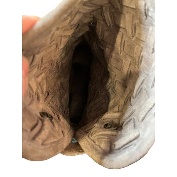 UGG Lynnea Arroyo Weave Chestnut Bootie Size 9 Beige Suede 2 Ways To Wear - Picture 10 of 12